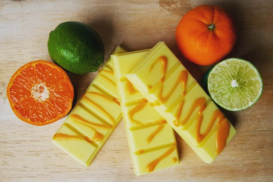 lime, basil and mandarin soy wax snap bar