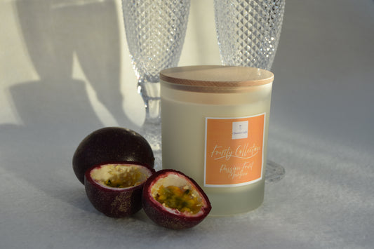Passion Fruit Martini Soy Wax Candle, with Wooden Wick - Cluaran Crafts